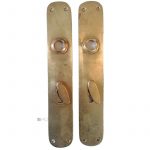 Langschilder Jugendstil alt rund Türdrücker 16.7mm 78