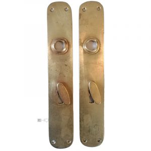 Langschilder Jugendstil alt rund Türdrücker 16.7mm 78