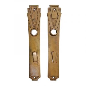 Jugendstil Langschilder antik Avantgarde als Messing 17.4mm 80