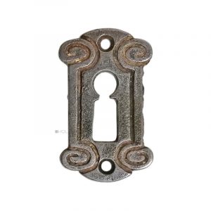 Jugendstil Schlüsselschild antik Eisen Tür Schlüssel alt 54mm