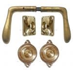 Drückergarnitur Jugendstil Welle Türklinken alt antik Rosetten 8er Vk