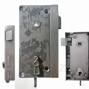 Kastenschloss antik Tür rechts hochstehend alt Türdrücker 46/9/84