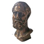 Bronze Figur römischer Feldherr Büste 1,5kg 16cm