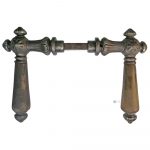 Türdrücker antik Haustür alt Eisen Blüte Horn 21mm 11.5er Vk