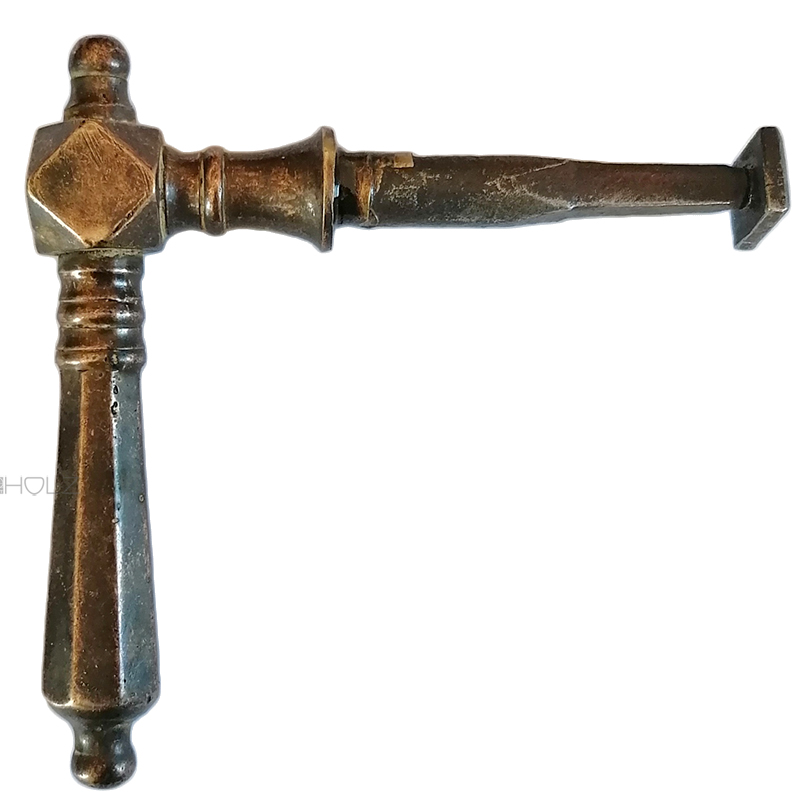 Türdrücker Kastenschloss antik Würfel Raute alt 7er Vk