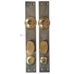 Tür Langschilder antik Einstemm Stahl alt Nachtriegel 16.6mm 78