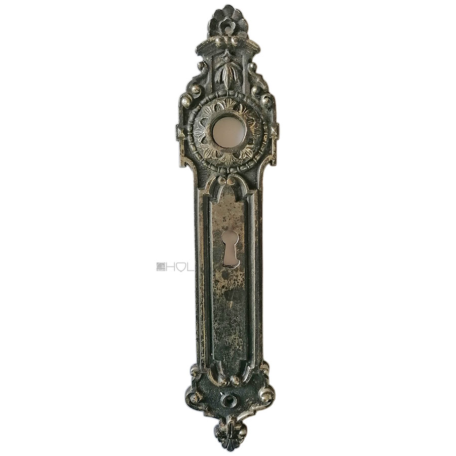 Langschild antik Bronze vernickelt Patina schwarz 16.8mm 58