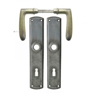 Türdrückergarnitur 1920er Türklinken Stahl Messing alt 9er Vk 72