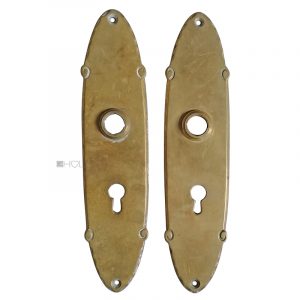 Langschilder antik oval Türdrücker alt Messing 17.2mm 58