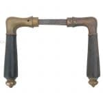 Türdrücker Jugendstil alt rund Ebenholz Türklinken 16.6mm 9er Vk