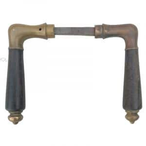 Türdrücker Jugendstil alt rund Ebenholz Türklinken 16.6mm 9er Vk