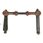 Türdrücker Rosette antik alt Messing Gründerzeit Türgriffrosette Türklinke