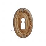 Schlüsselschild antik oval Jugendstil Tür Rosette Band