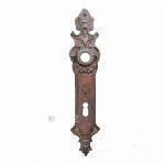 Langschild antik Eisen Löwe Türdrücker alt Türdrücker 17.7mm 87