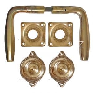 Drückergarnitur 1920er polygon Art Deco Türklinken 8er Vk