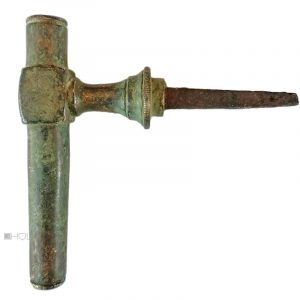 Türdrücker Biedermeier Türgriff alt Grünstich 15.4mm 7er Vk