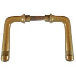 Türdrücker Jugendstil Avantgarde alt Streifen rund 16mm 9/10er Vk