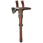 Bergpickel Beil antik Eispickel alt Gebirgsjäger Lederholster 50cm