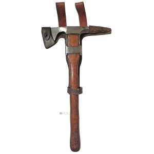 Bergpickel Beil antik Eispickel alt Gebirgsjäger Lederholster 50cm