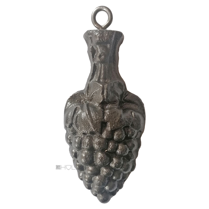 Uhrengewicht alt Traube Rebe Eisen Hängegewicht 900gr.