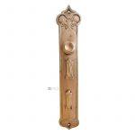 Langschild Jugendstil antik floral Doppelschloss alt 40mm 108