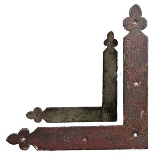 Fensterwinkel antik Stahlblech geschnitten alt 16cm