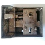 Tür Kastenschloss antik Gusseisen Gründerzeit alt links 60/10/59