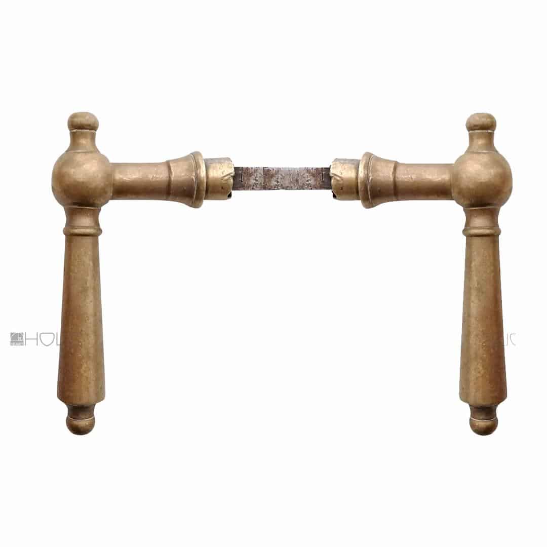 Türdrücker antik Kugel Türklinke alt Messing 15.9mm 9er Vk