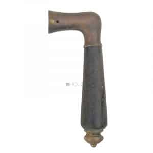 Türdrücker Kastenschloss Jugendstil rund alt Horn Ebenholz 8er Vk