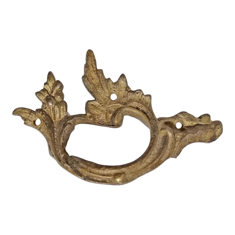 Schubladengriff Möbel Bronze antik feuervergoldet alt 9cm