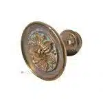 Türknauf antik Messing Blüte Jugendstil alt Türgriff 42mm