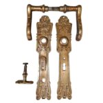 Drückergarnitur Jugendstil antik Türklinken alt 78mm 10er Vk