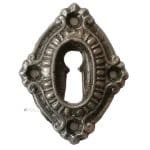 Schlüsselschild antik Schlüsselrosette Gusseisen alt Perle oval
