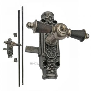 Fenstergetriebe antik Lilie Kugel Fenstergriff vernickelt alt 100bis120cm