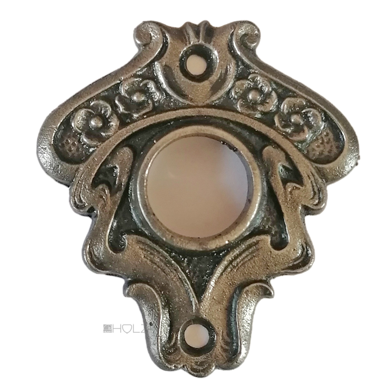 Drückerrosette antik Jugendstil Eisen floral alt Türdrücker 18.5mm