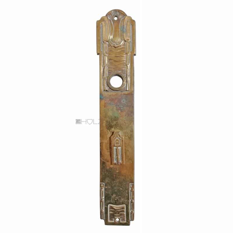 Langschild Jugendstil alt klassizistisch Türklinke 16mm 78