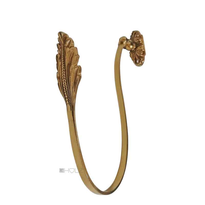 Raffhalter antik Messing Vorhanghalter Vorhang 28cm