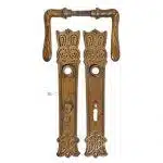 Drückergarnitur Jugendstil Türklinken alt 94mm antik 10er Vk