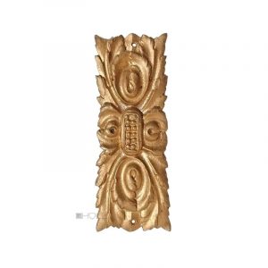 Bronze Möbel Beschlag antik Granat Blüte feuervergoldet Quadrat 11cm