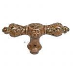 Fensterolive antik Prunk Neo Barock Fenstergriff alt 97mm