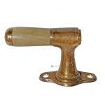 Halbgriff Fenstergriff Bauhaus Art Deco alt Horn Fensterolive 43 mm