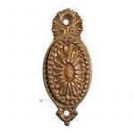 Schlüsselschild antik oval Tür Schlüsselrosette alt Palmette 65mm