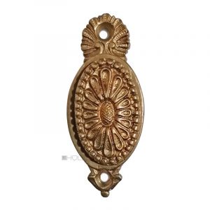 Schlüsselschild antik oval Tür Schlüsselrosette alt Palmette 65mm