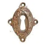 Schlüsselrosette antik Schlüsselschild Tür Diamant alt
