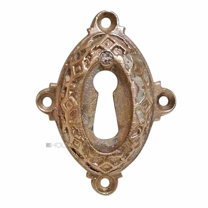 Schlüsselrosette antik Schlüsselschild Tür Diamant alt