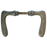 Türdrücker Haustür 1920er Eisen Türklinken alt 19.8mm 10er Vk