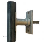 Fenstergriff alt Mid Century Alu Kunststoff schwarz 85/55/43