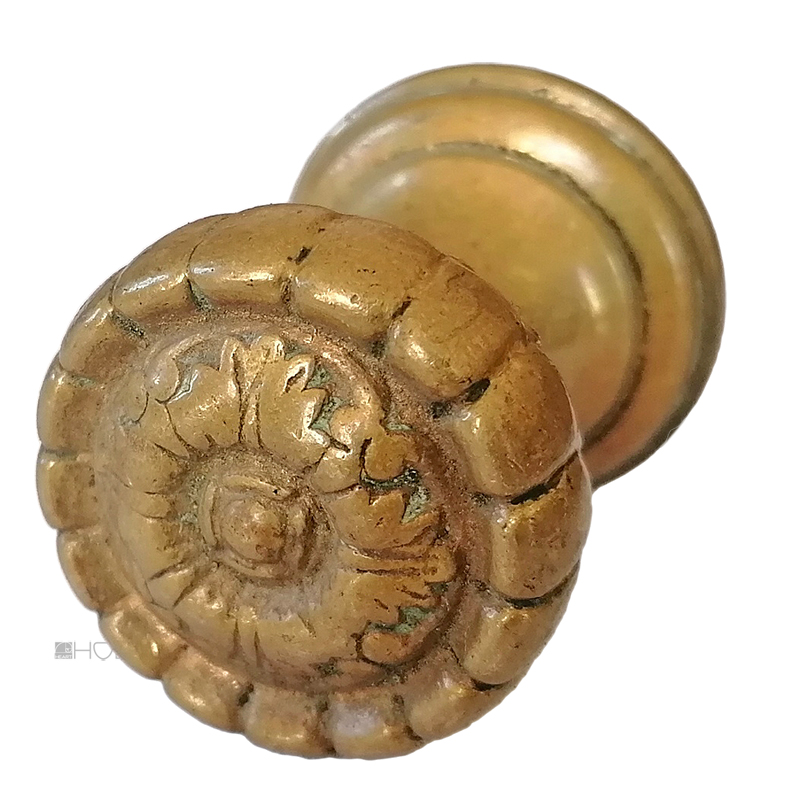 Türknauf antik Blüte Ziehgriff Tür alt 37mm 230gr.
