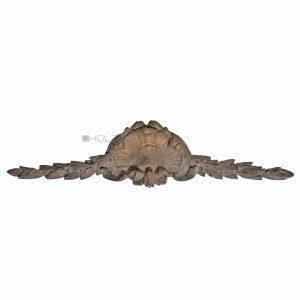 Supraporte Schrank Bronze Beschlag antik Muschel Lorbeer alt 41 cm