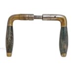 Art Deco Türdrücker alt Messing vernickelt Horn 15.7mm 8er Vk